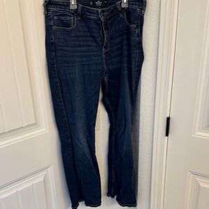 Hollister Dark Blue Straight Leg Jeans